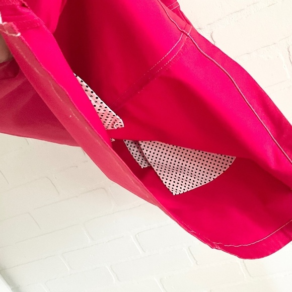 Adidas Mini Skirt Red White trim Blokettecore Tennis Prep pockets Sz 10 - Picture 7 of 12